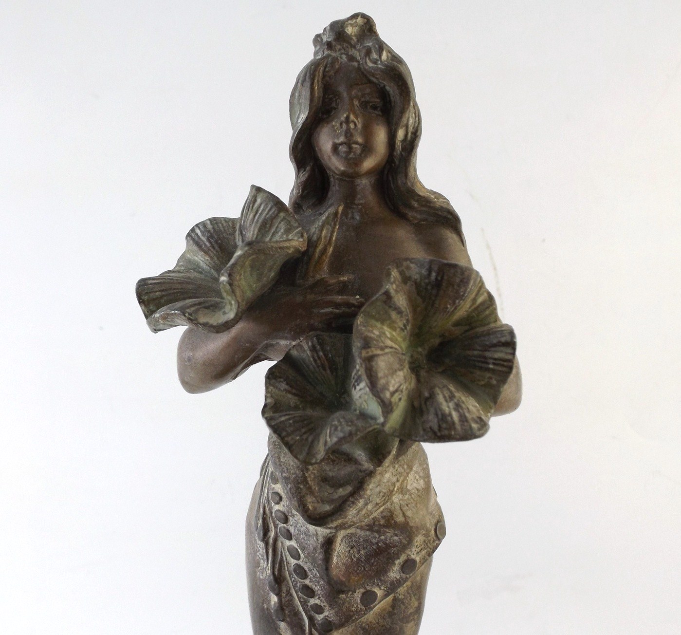 Art Nouveau Bronze Maiden Figurine