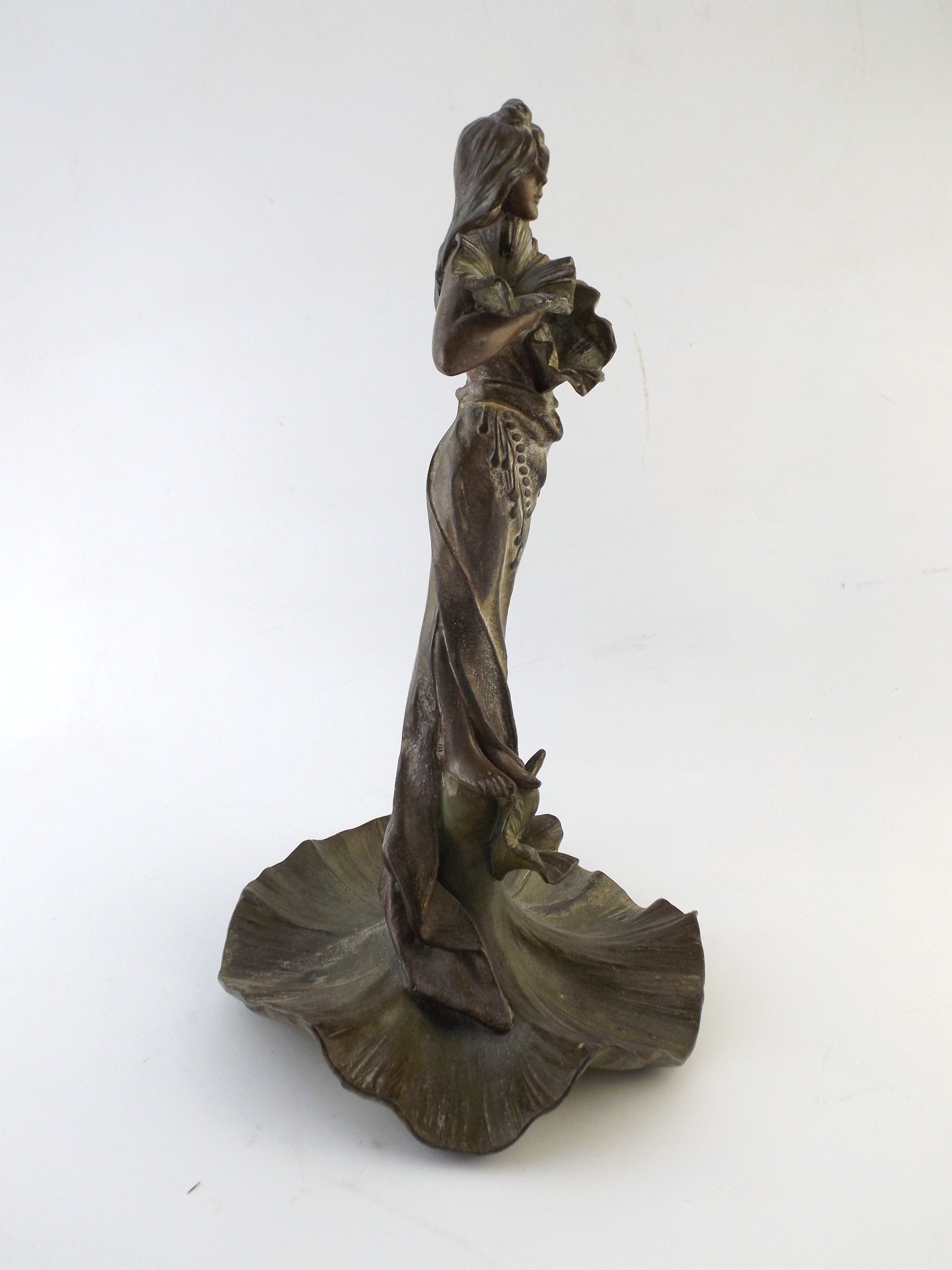 Art Nouveau Bronze Maiden Figurine