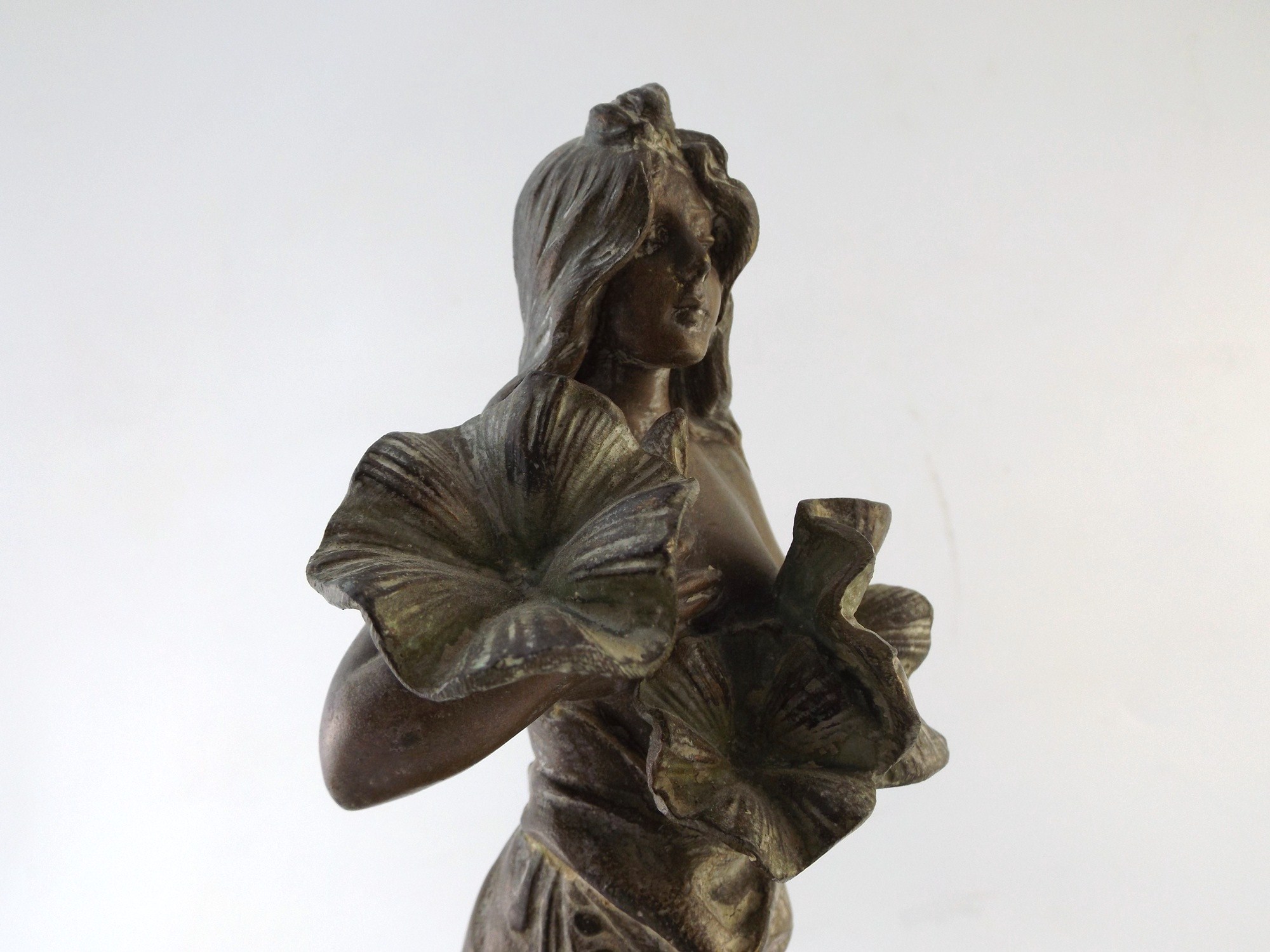 Art Nouveau Bronze Maiden Figurine