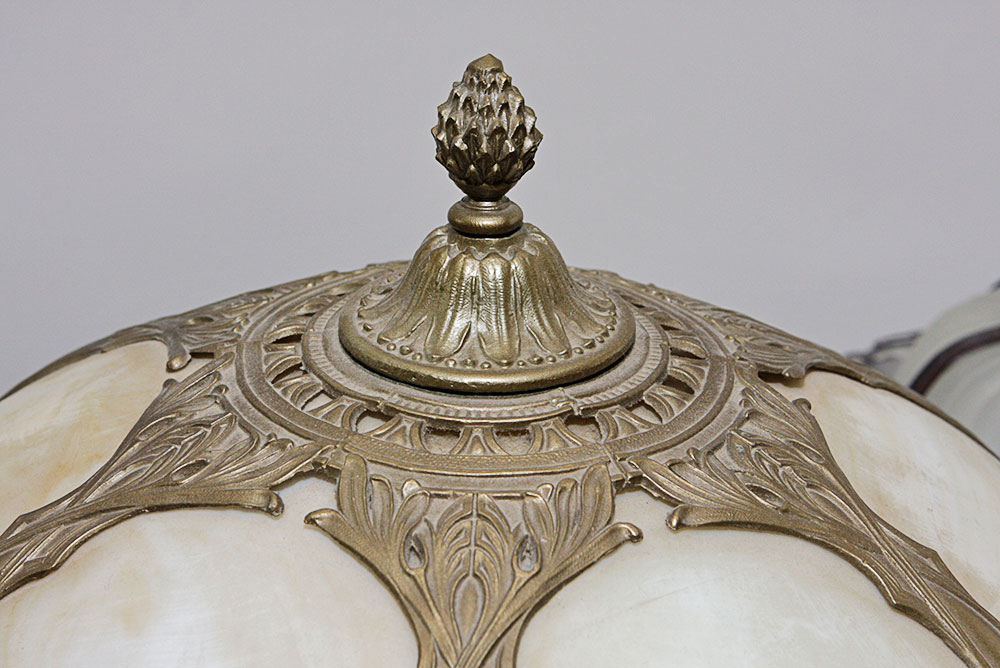 Art Noveau Style Lamp with Frosted Glass Lamps