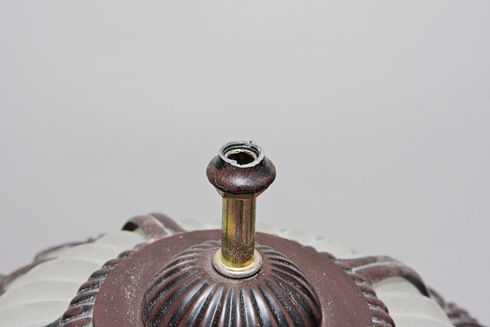 Art Noveau Style Lamp with Frosted Glass Lamps