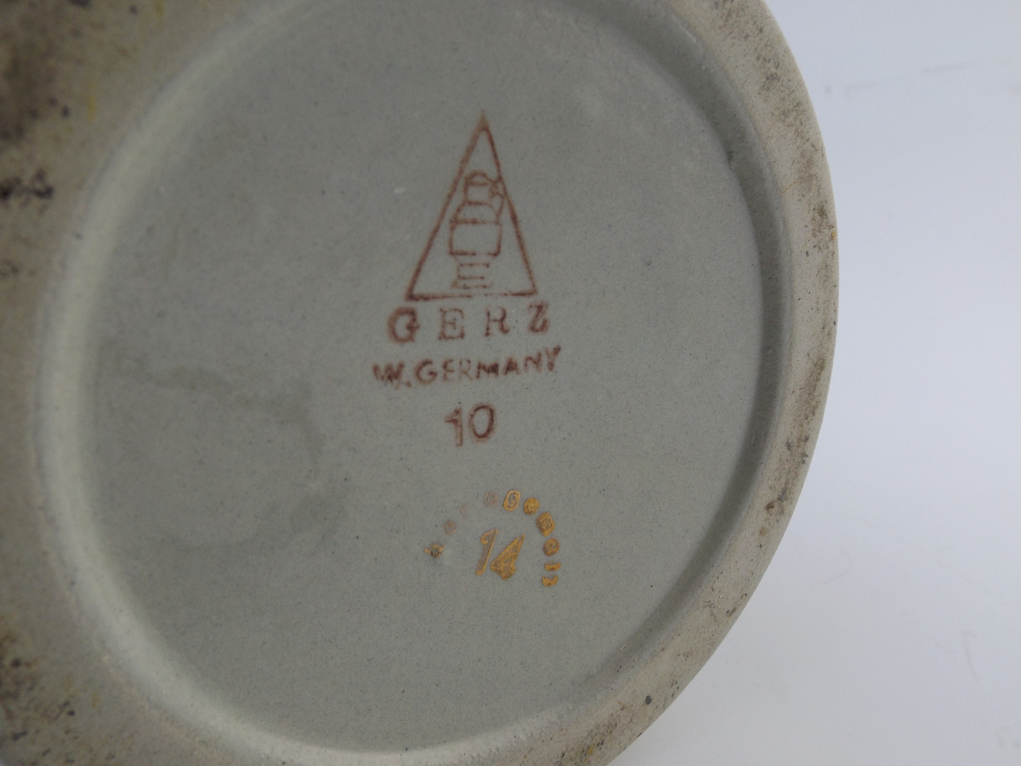 West German Gerz Stein with Portrait