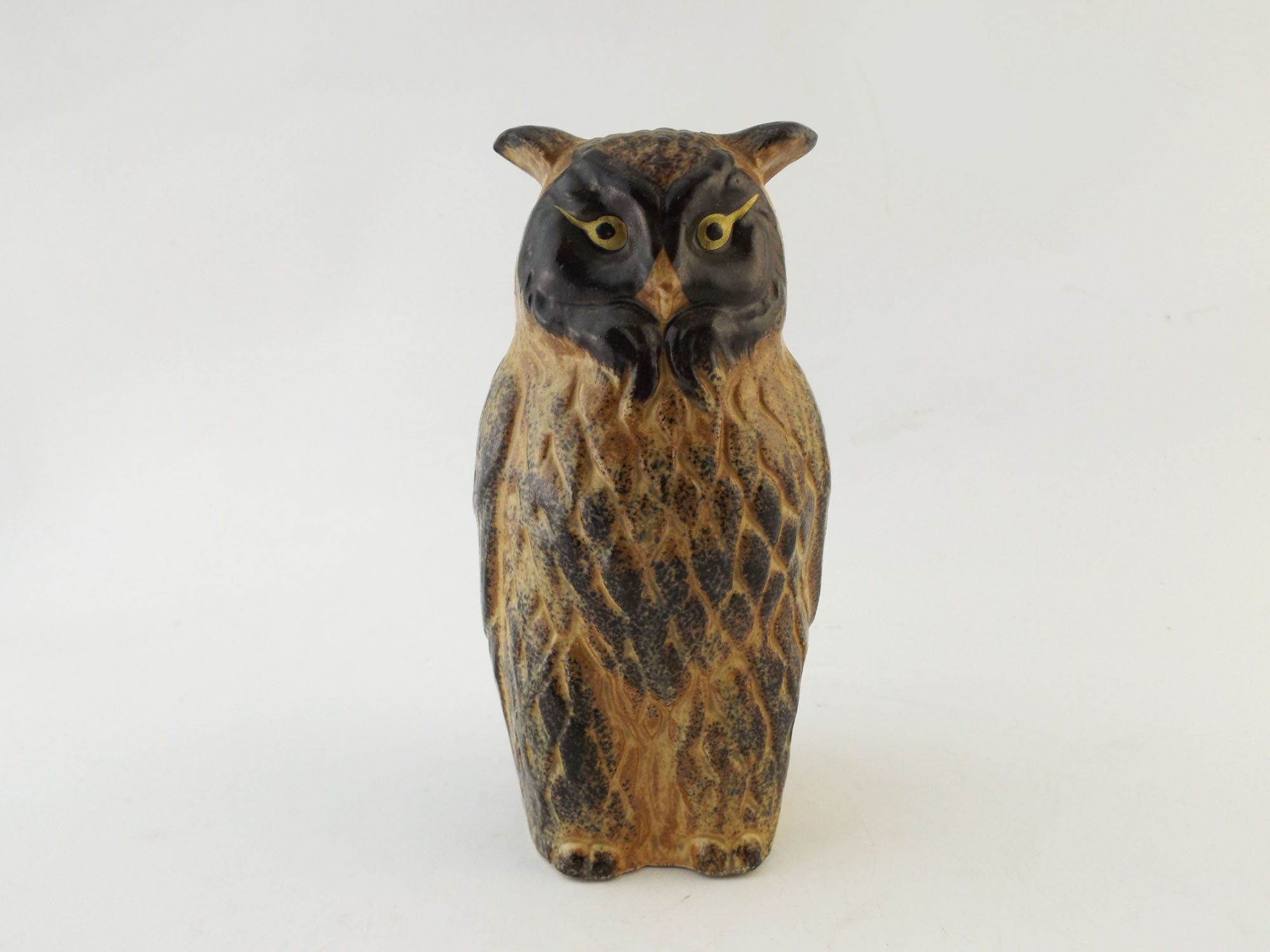 Mid Century Ceramic Horned Owl Figural