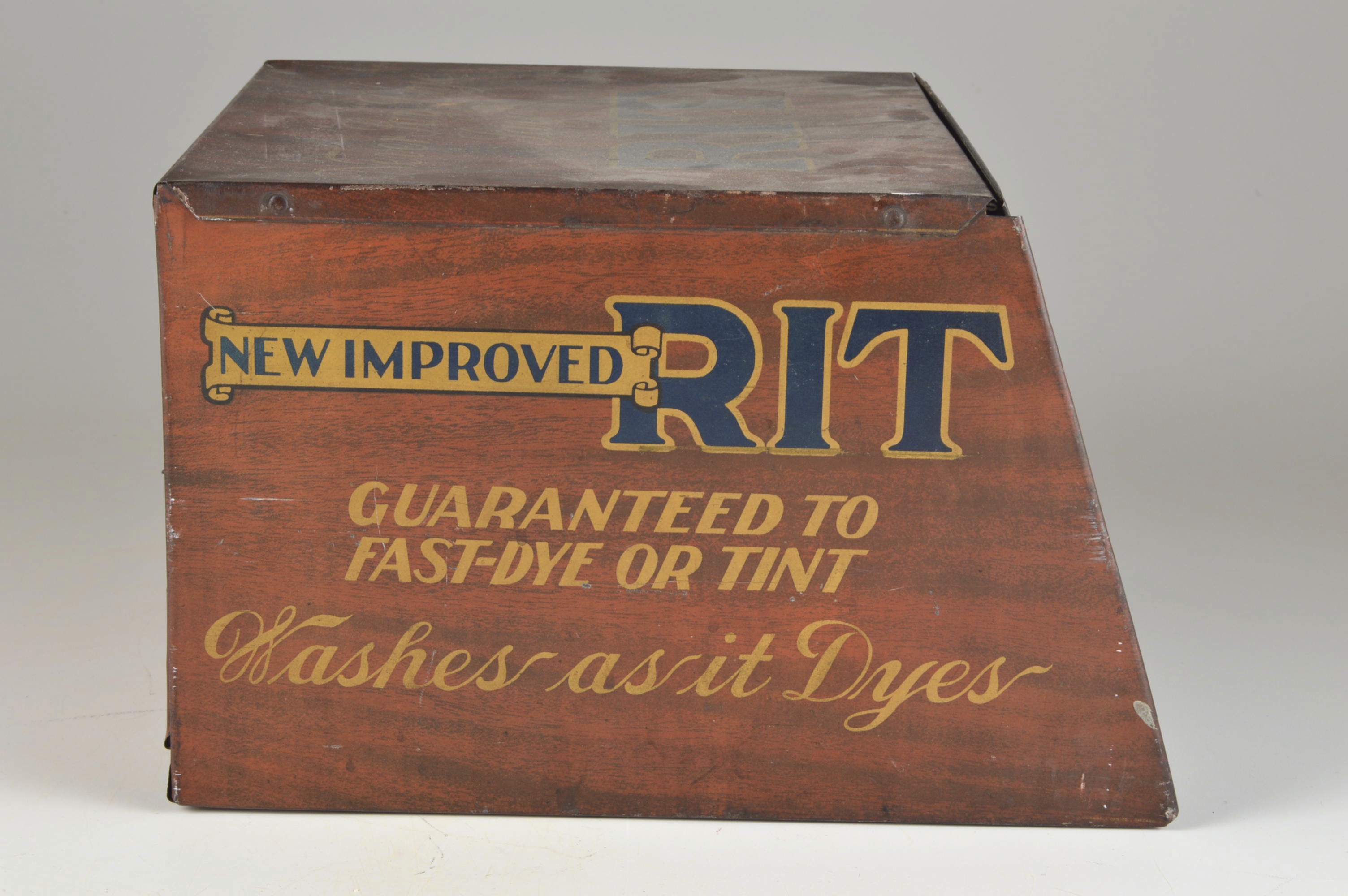 Vintage Metal Rit Dye Display Box