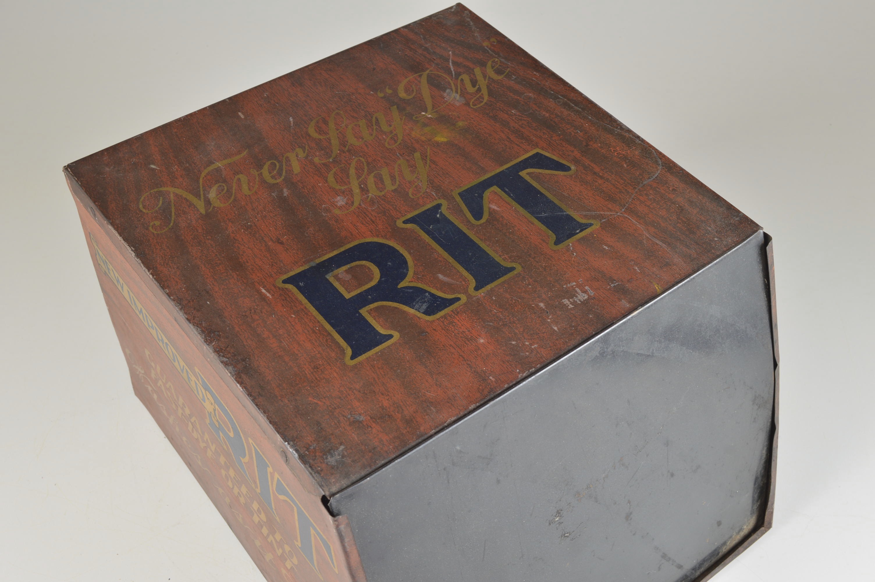 Vintage Metal Rit Dye Display Box