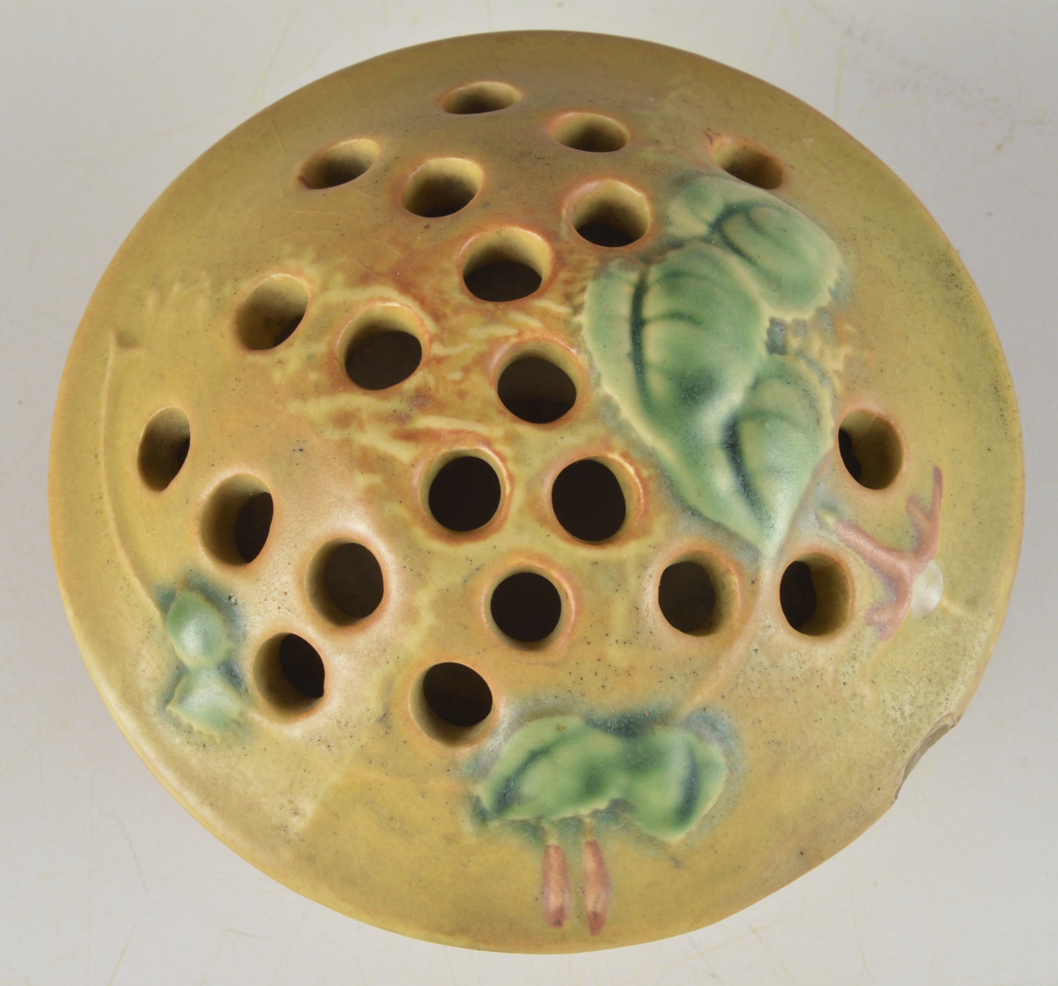 Roseville Pottery Vase and Flower Frog