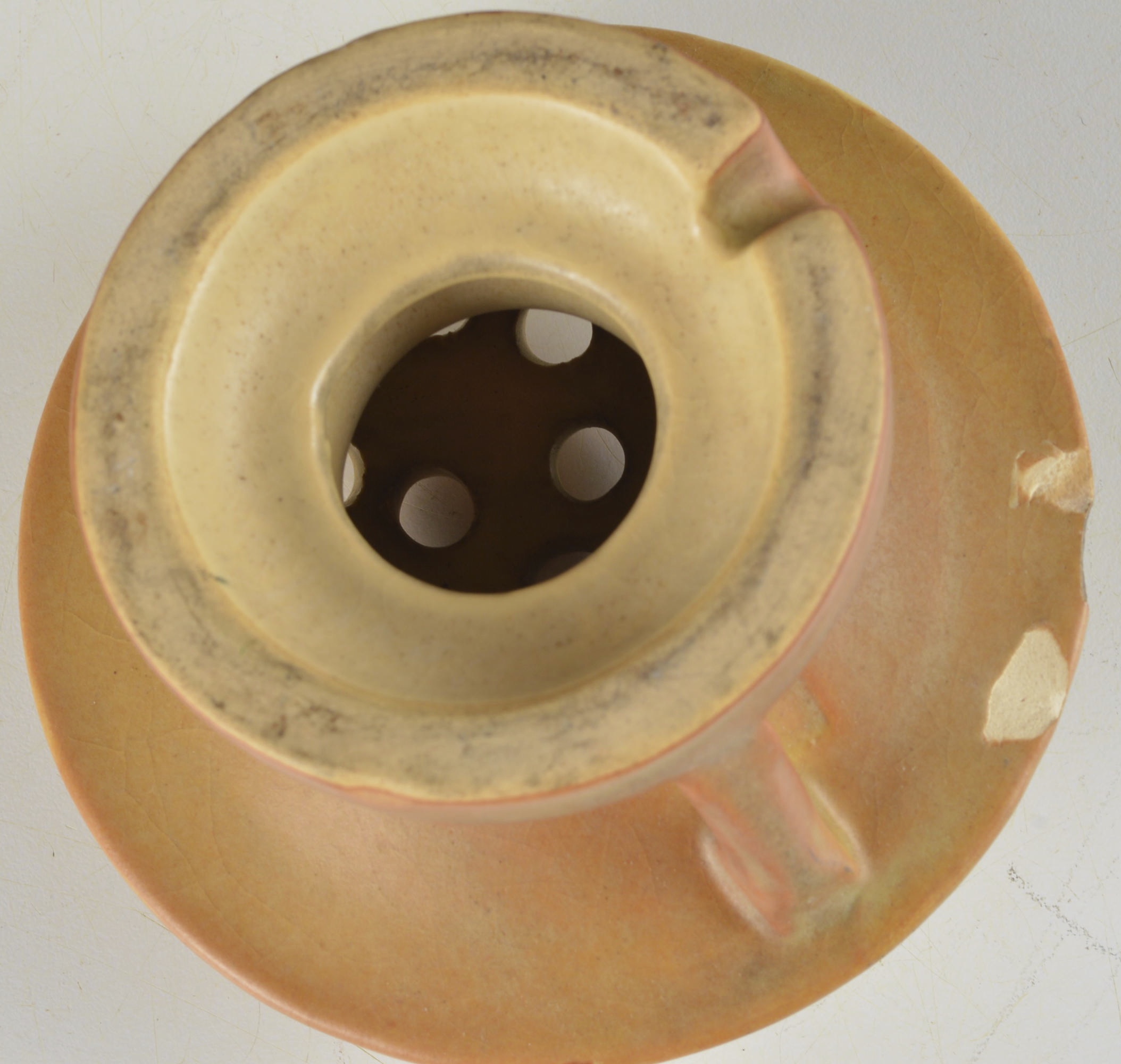 Roseville Pottery Vase and Flower Frog