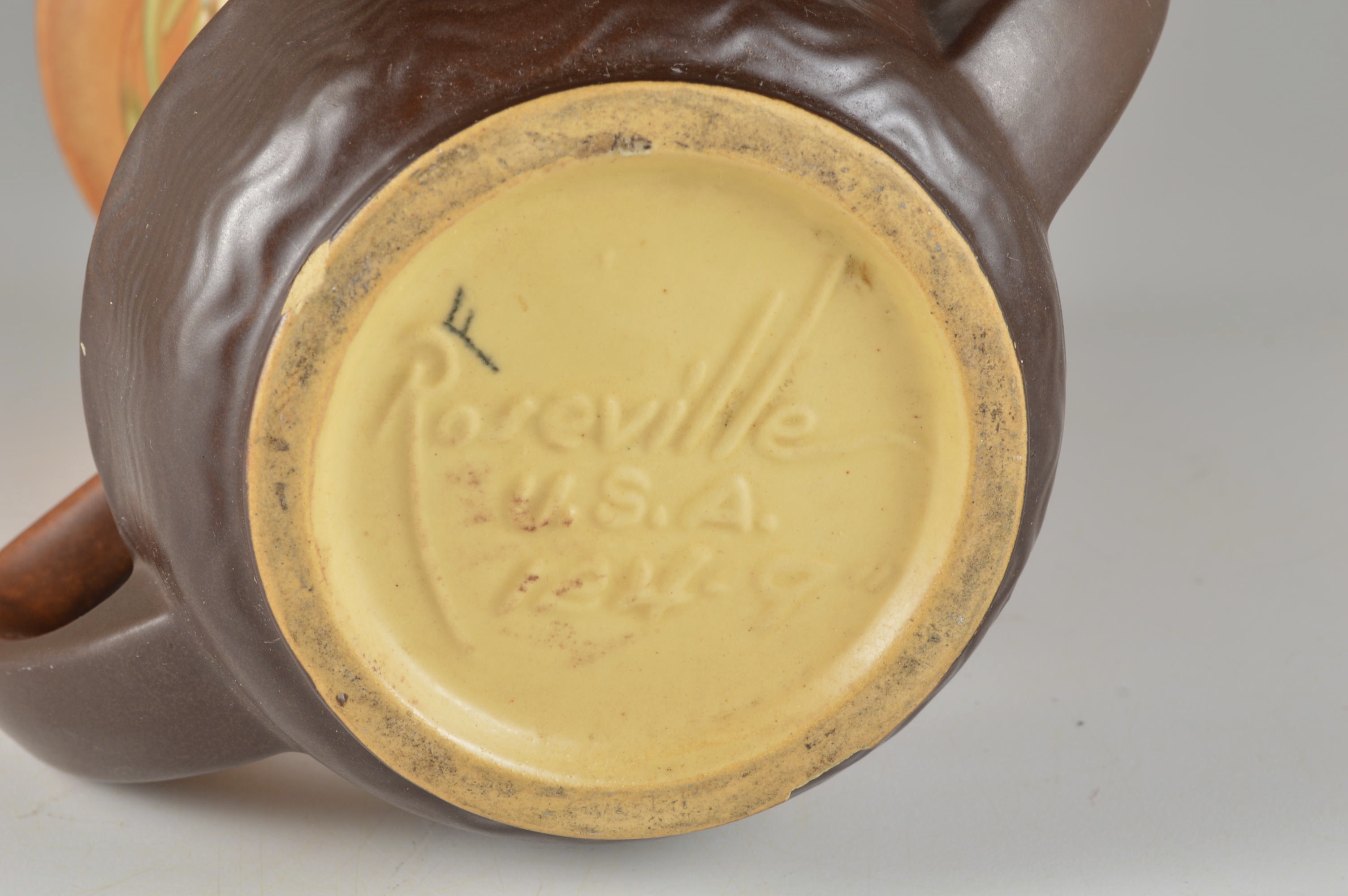 Roseville Pottery Vase and Flower Frog