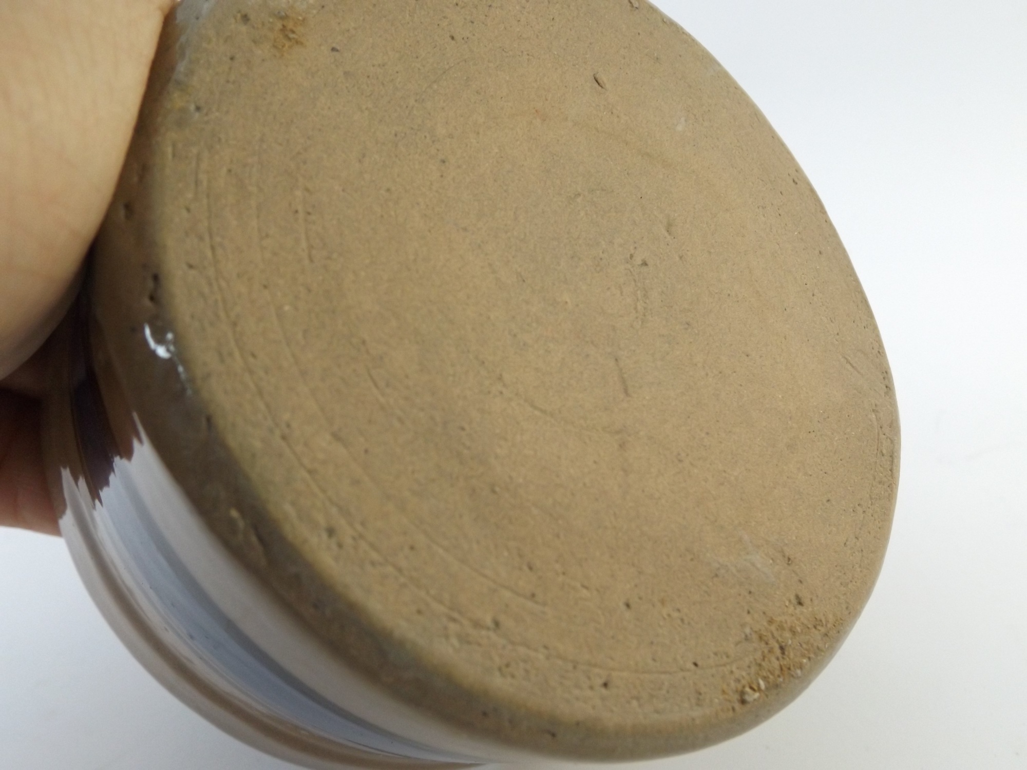 Stoneware Blue-Striped Bowls