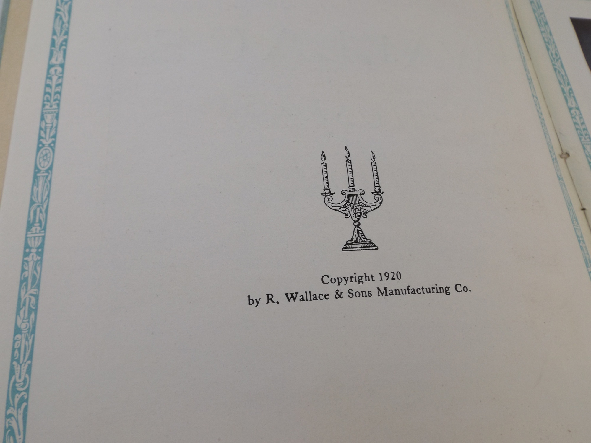 1920 Wallace Hostess Book