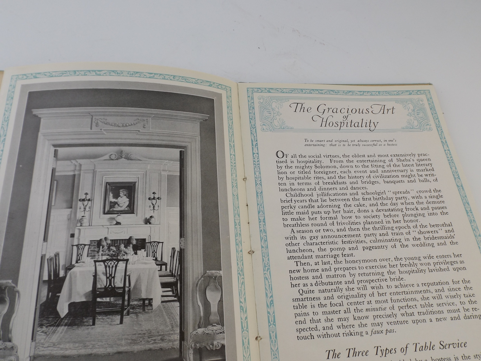 1920 Wallace Hostess Book