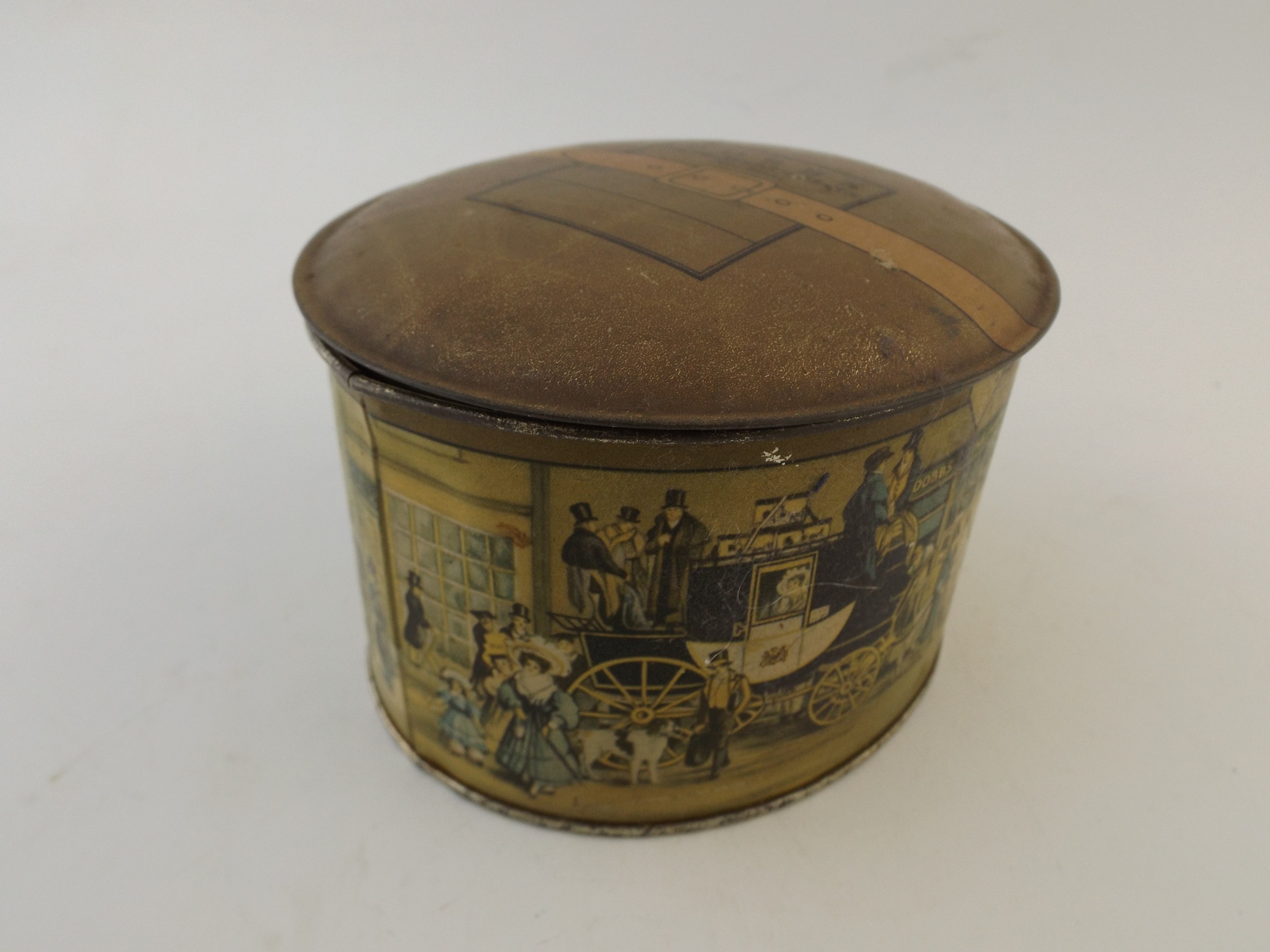 Dobbs 5th Avenue Salesman Sample Tin Hat Box with Stetson Hat