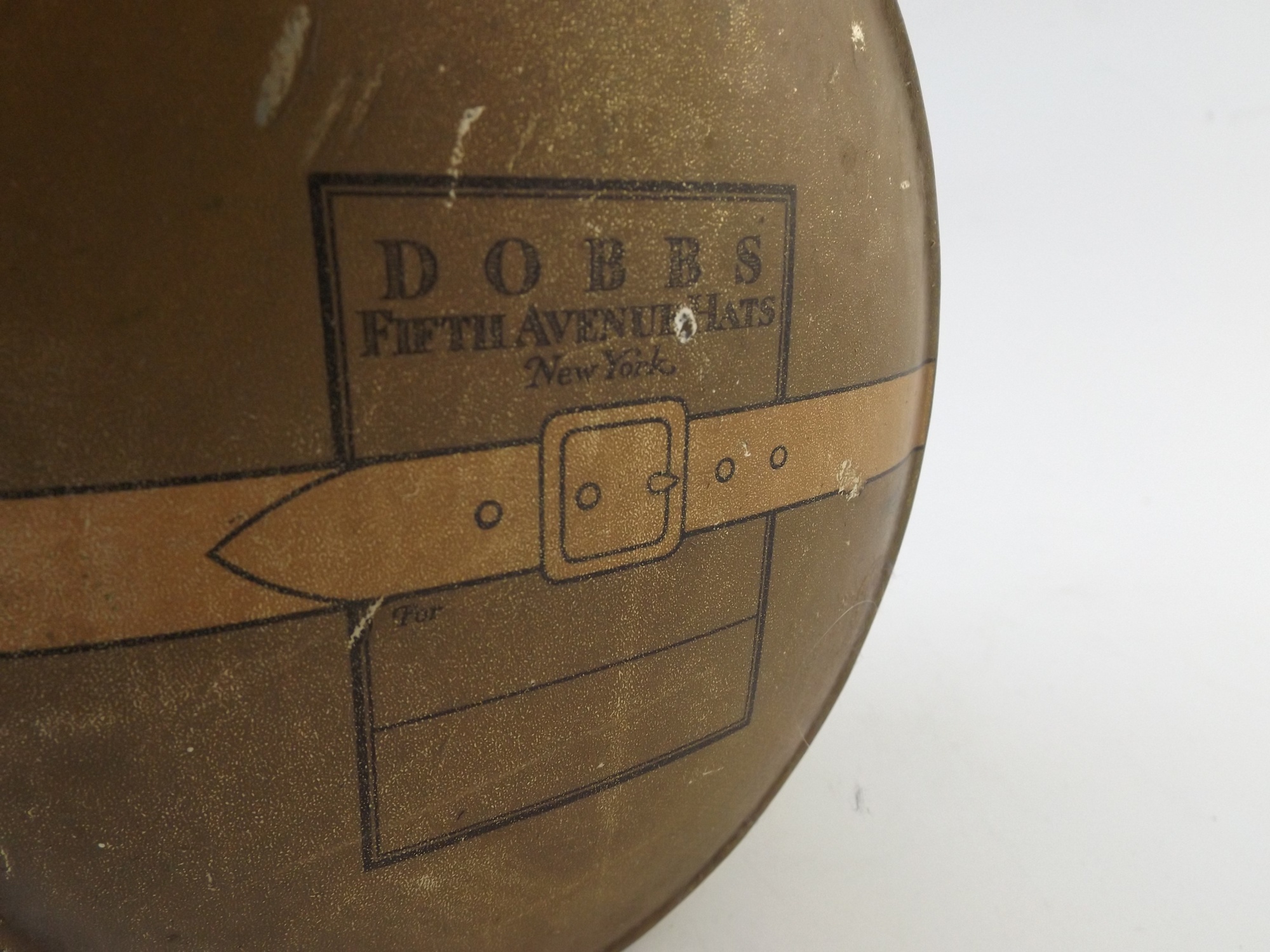 Dobbs 5th Avenue Salesman Sample Tin Hat Box with Stetson Hat