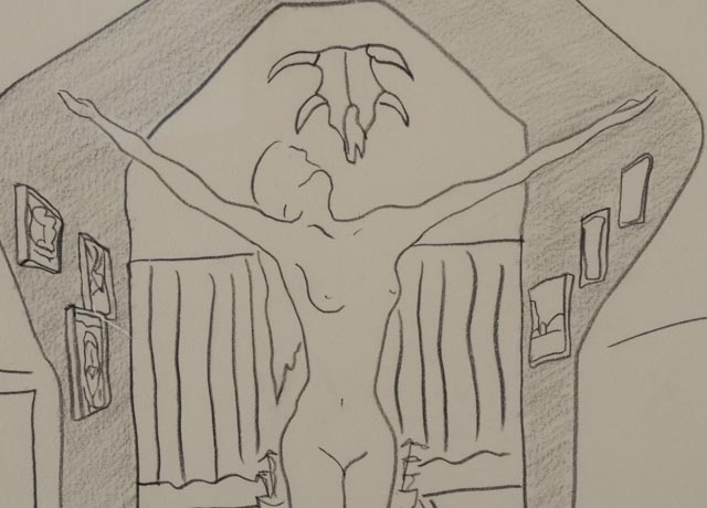 Original Dan Boldman Graphite on Paper Drawing