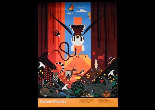 1990 Charley Harper "Canyon Country" Poster