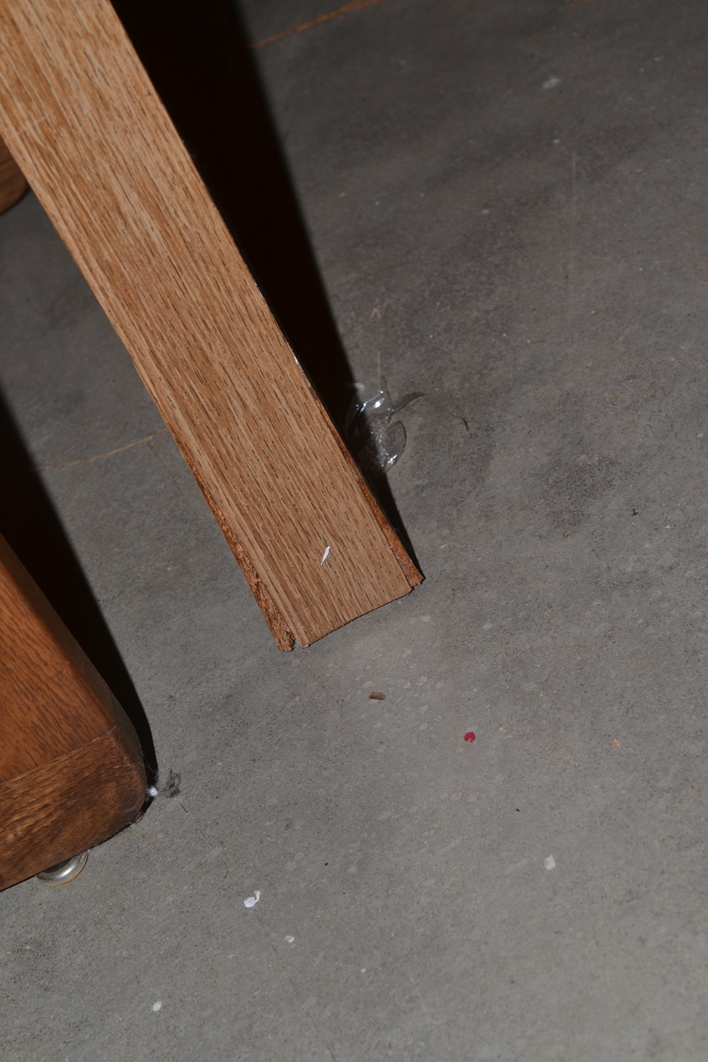 Contemporary Style Oak Finish Conference Table & Four Chairs