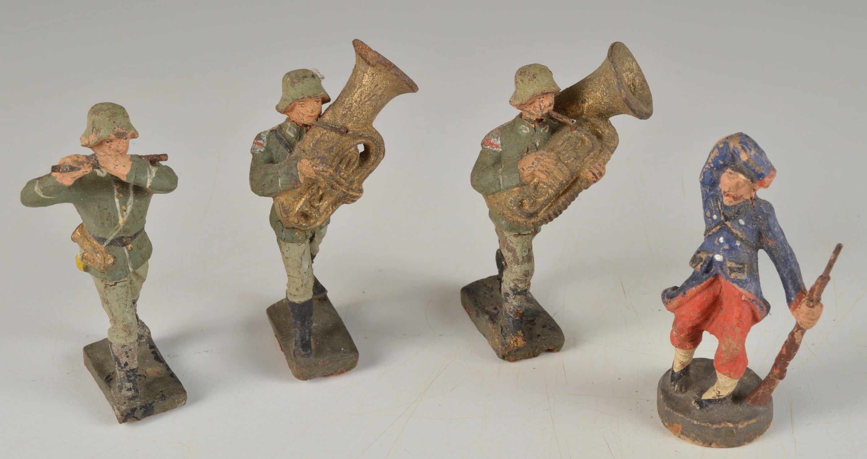 Group of Lineol and Elastolin WWII German Army Toy Soldiers