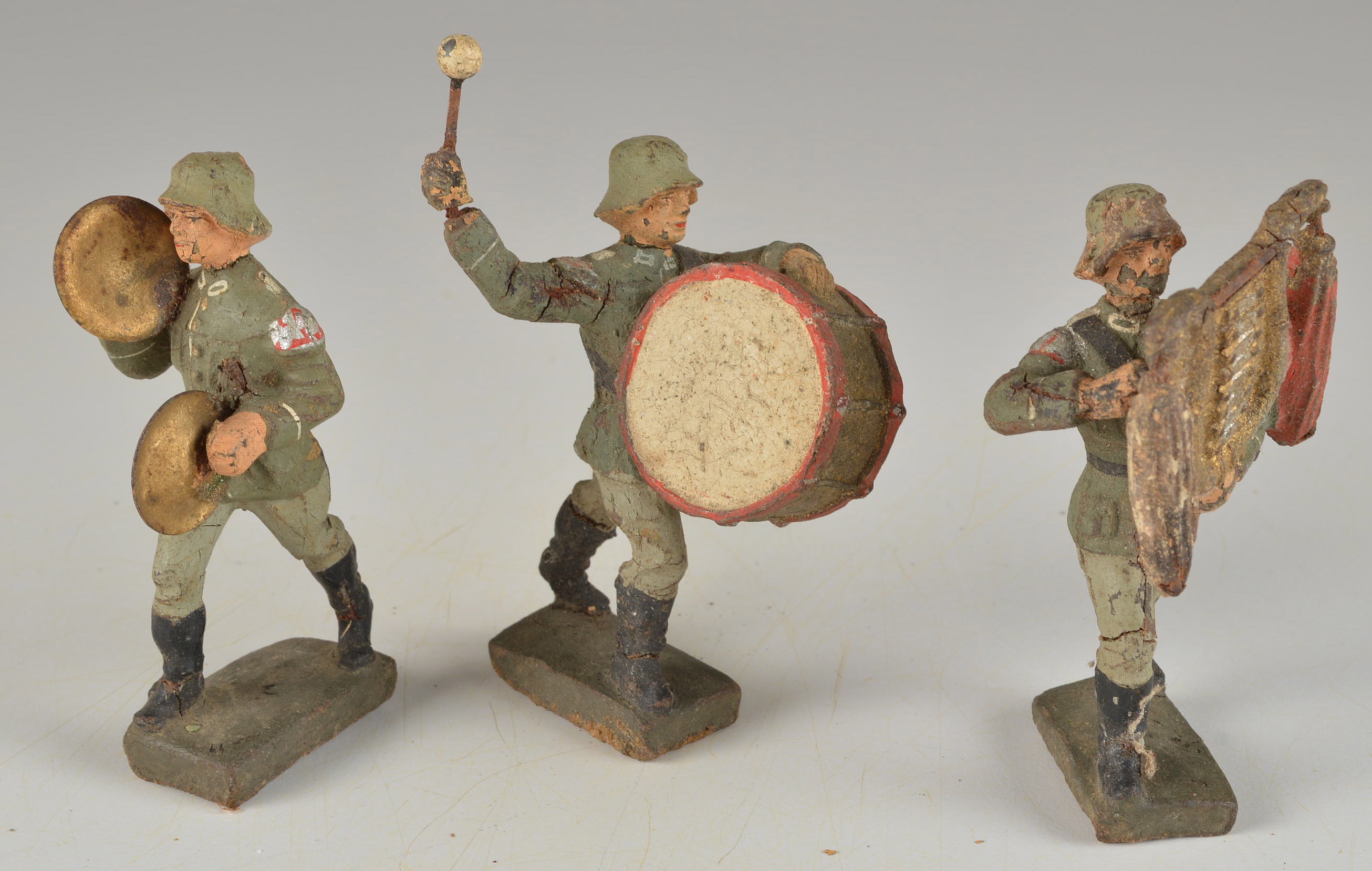 Group of Lineol and Elastolin WWII German Army Toy Soldiers