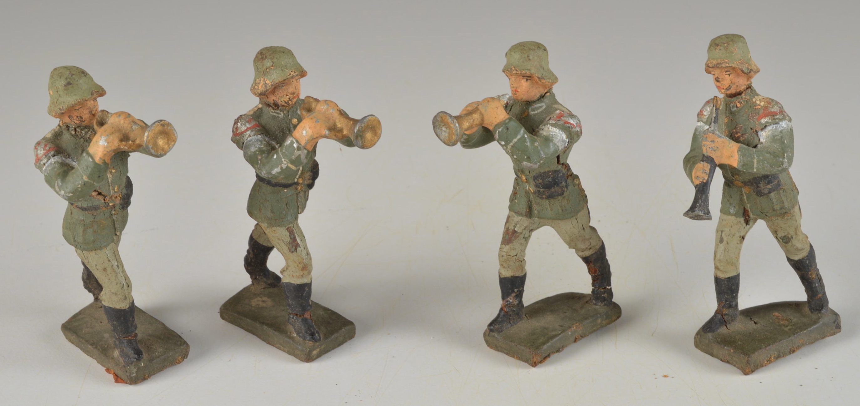 Group of Lineol and Elastolin WWII German Army Toy Soldiers