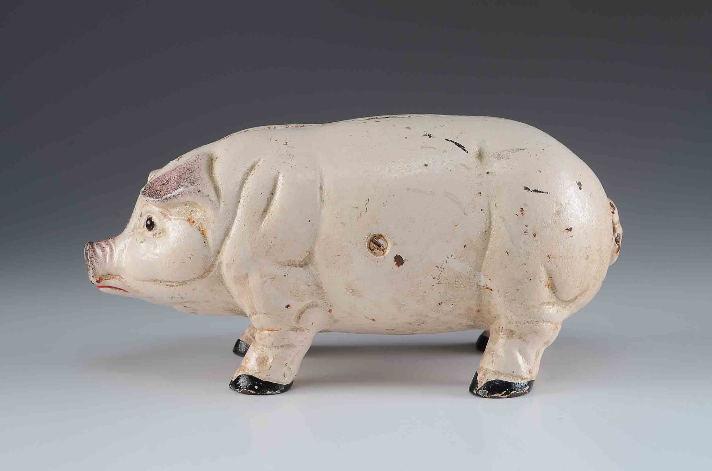A Vintage Cast Iron "Piggy" Coin Bank