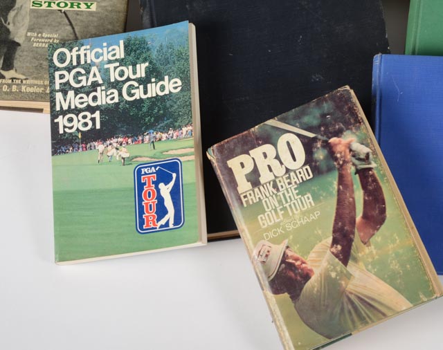 Veritable Library of Golf Books and Golf Related Decor