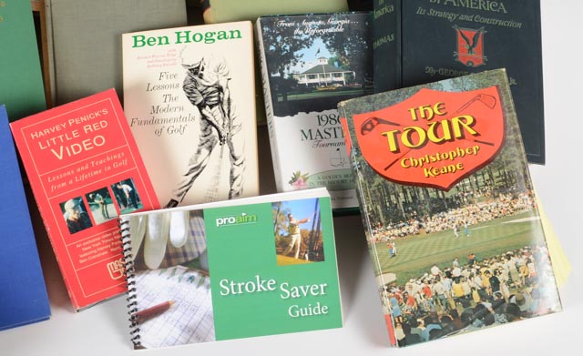 Veritable Library of Golf Books and Golf Related Decor
