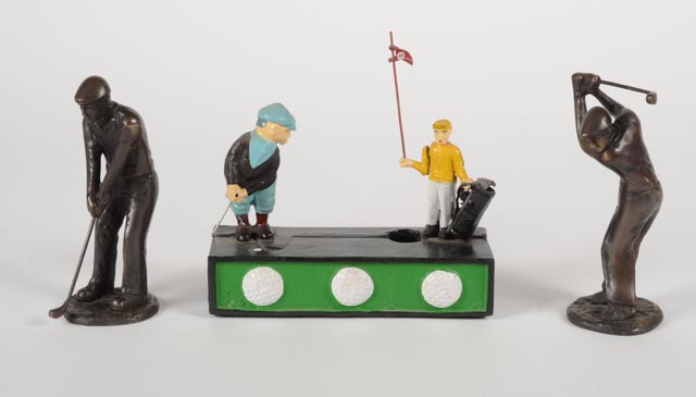 Veritable Library of Golf Books and Golf Related Decor