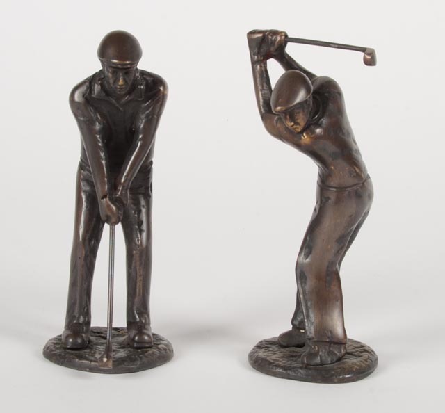 Veritable Library of Golf Books and Golf Related Decor