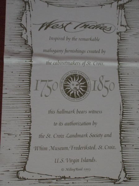 Baker Furniture Milling Road West Indies Collection Coffee Table