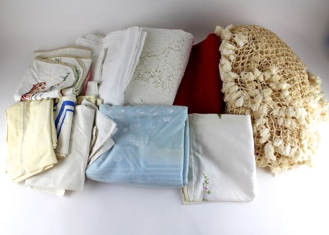 Box of Vintage Linens