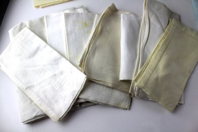 Box of Vintage Linens