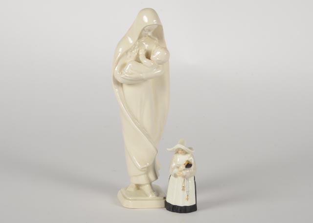 Two Vintage Religous Porcelain Figurines