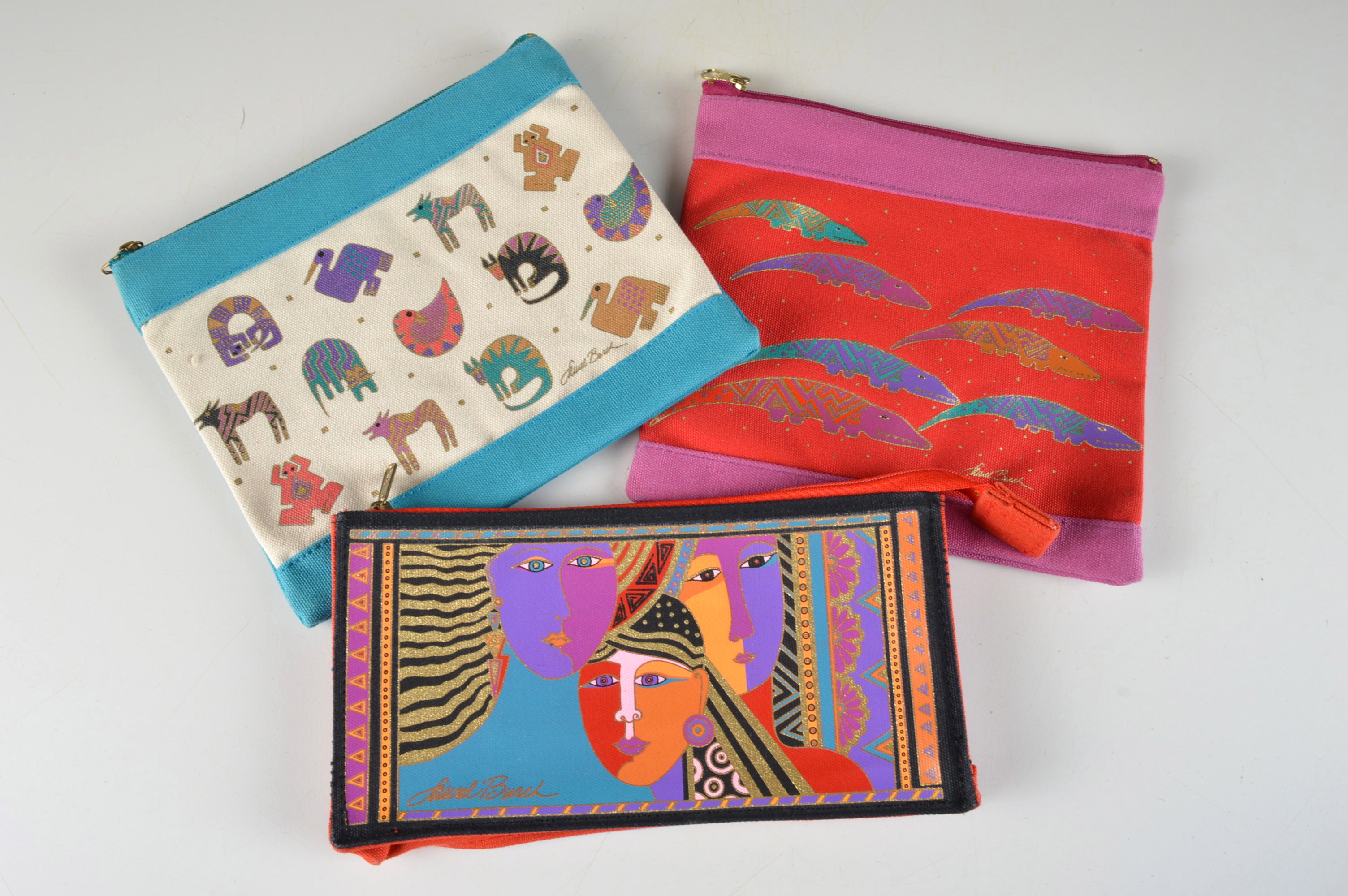 Collection of Eleven Laurel Burch Cosmetic Cases 