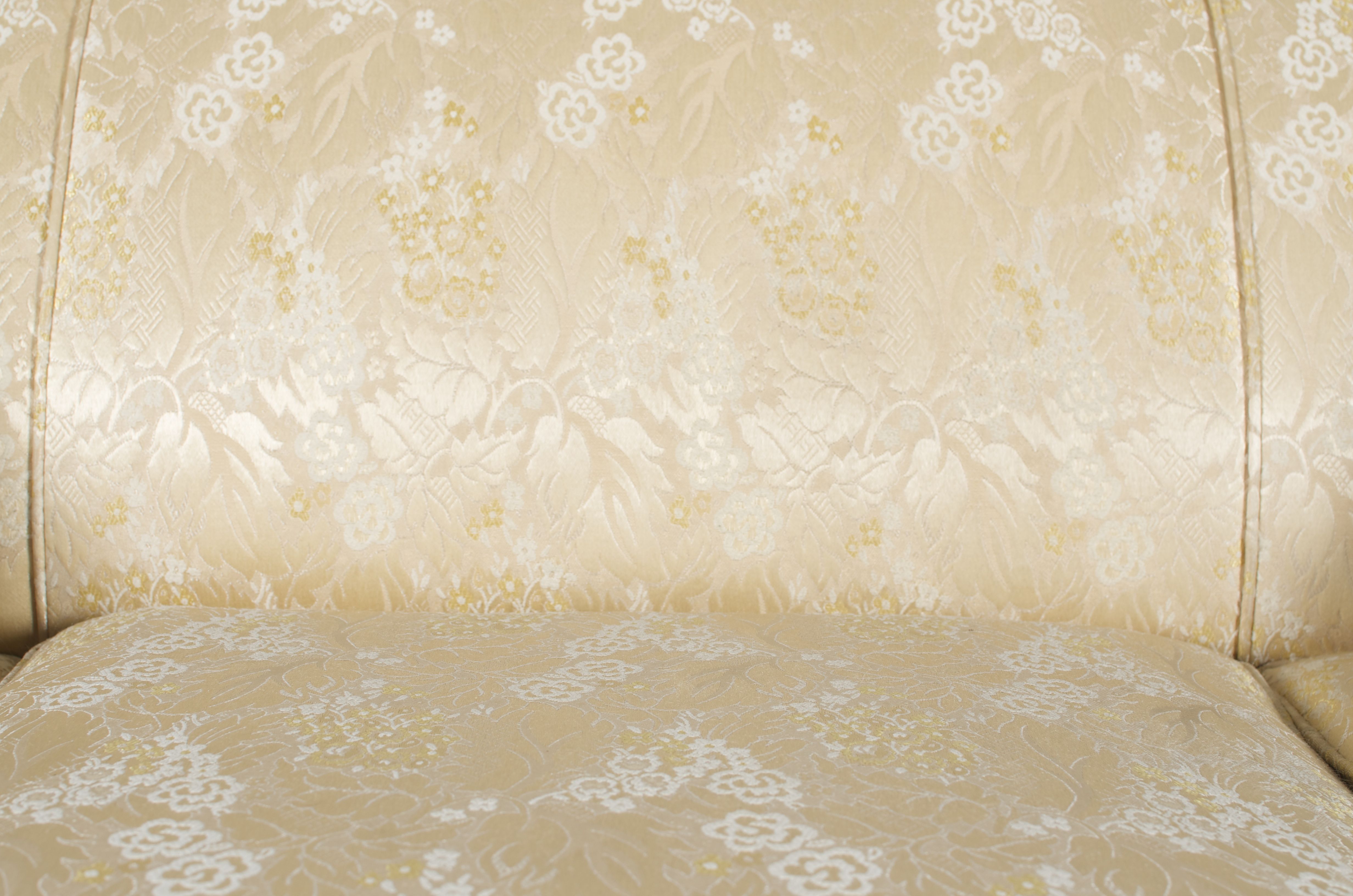 French Provincial Pale Yellow Sofa
