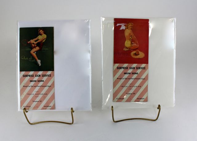 Vintage Pin Up Girl Advertising Cards