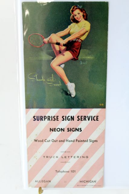 Vintage Pin Up Girl Advertising Cards