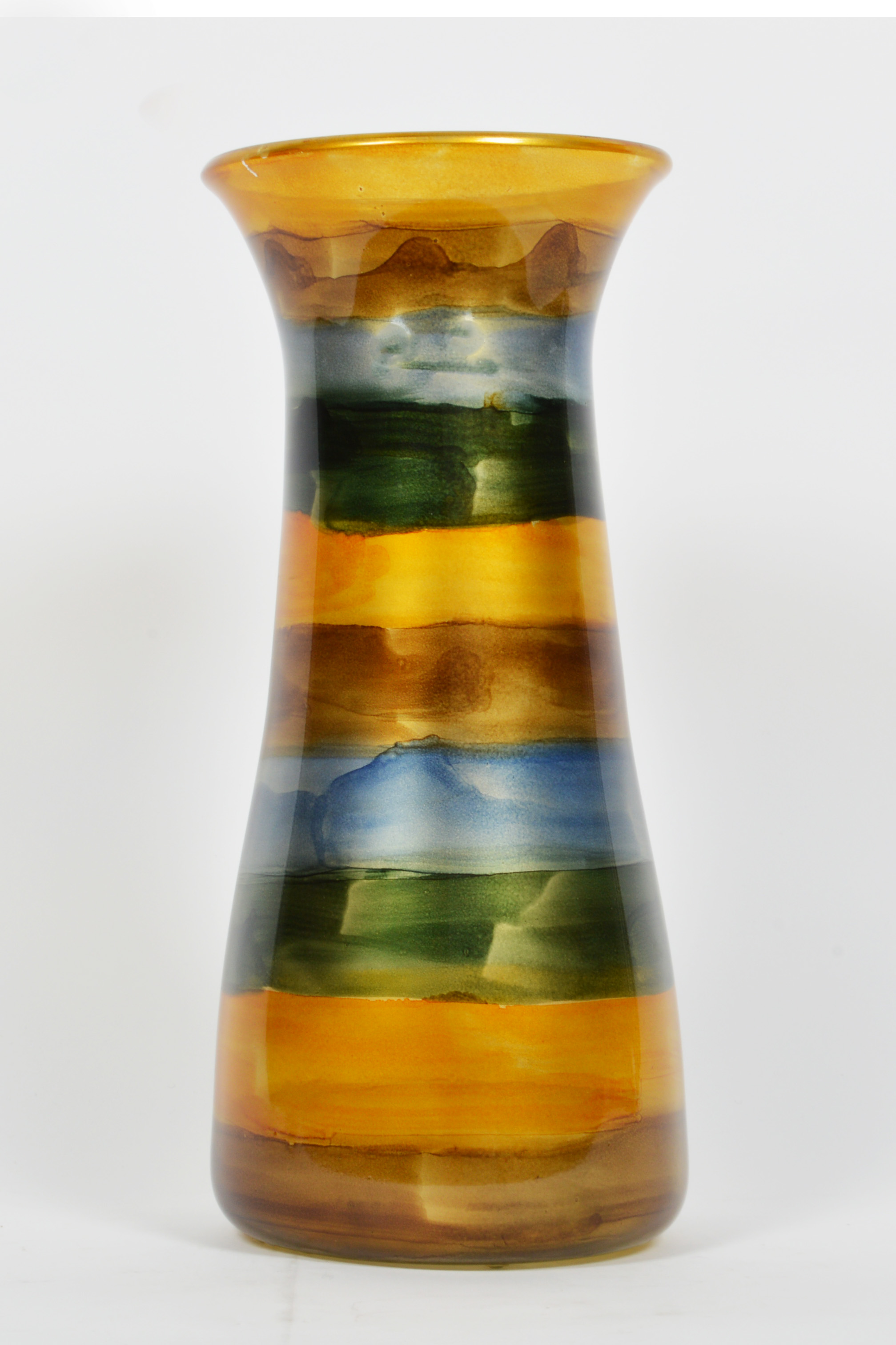 Large Colored Glass Vase