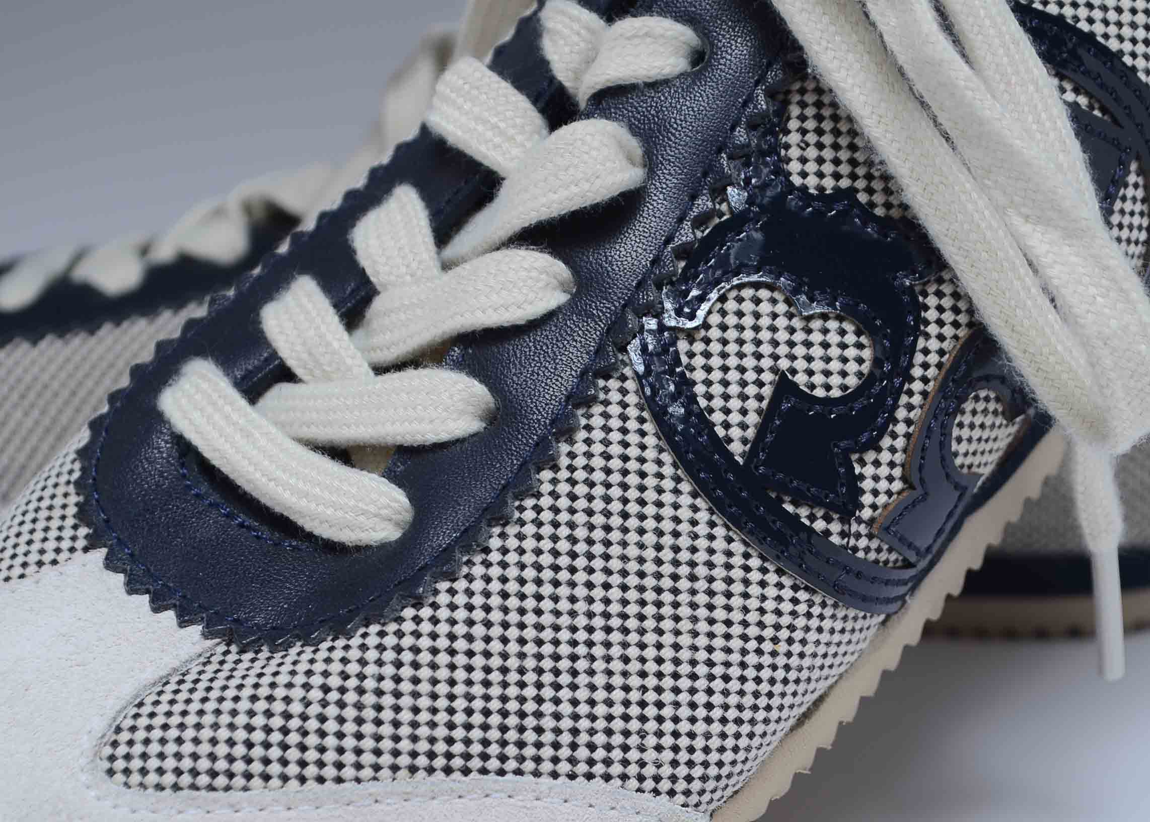 Pair of Tory Burch Suede and Leather Sporty Lace Up Shoes