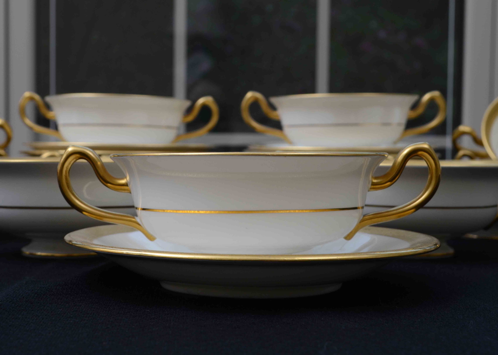 Minton China Cream Soup Cups and Saucers