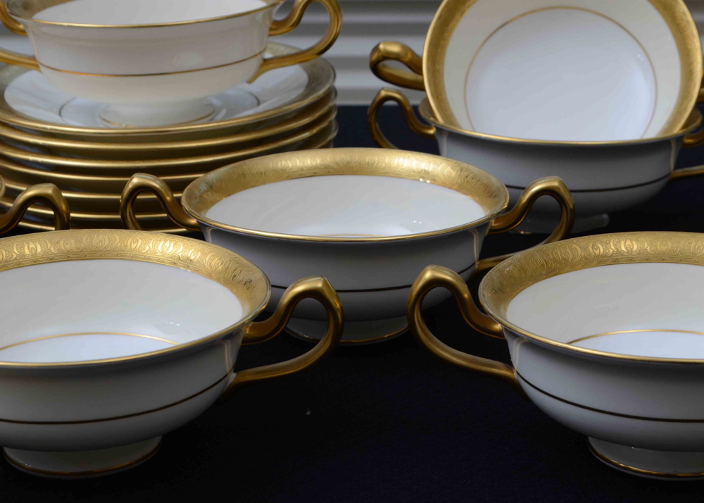 Minton China Cream Soup Cups and Saucers