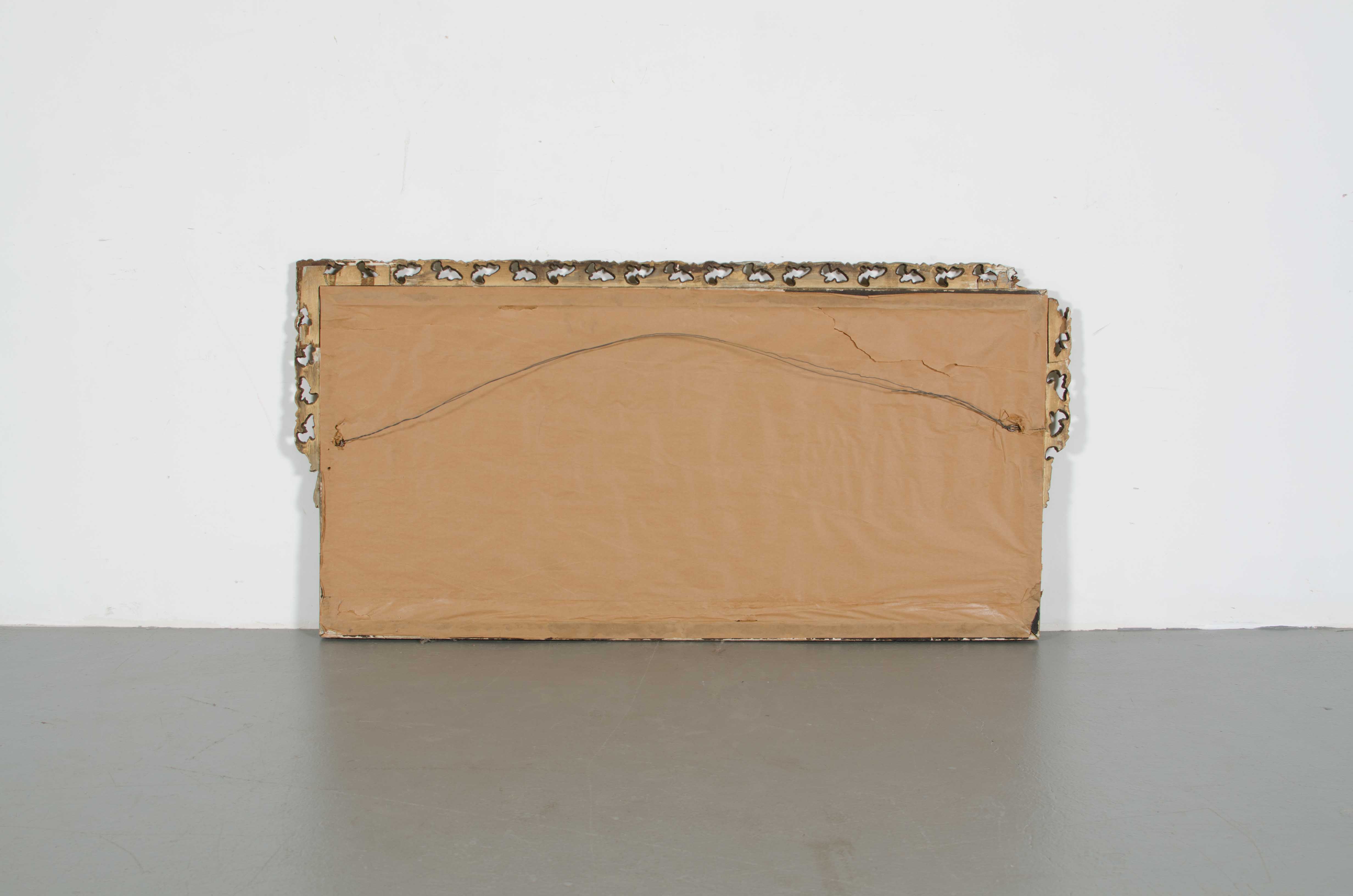 Vintage Beveled Hall Mirror with Gilded Wood Frame