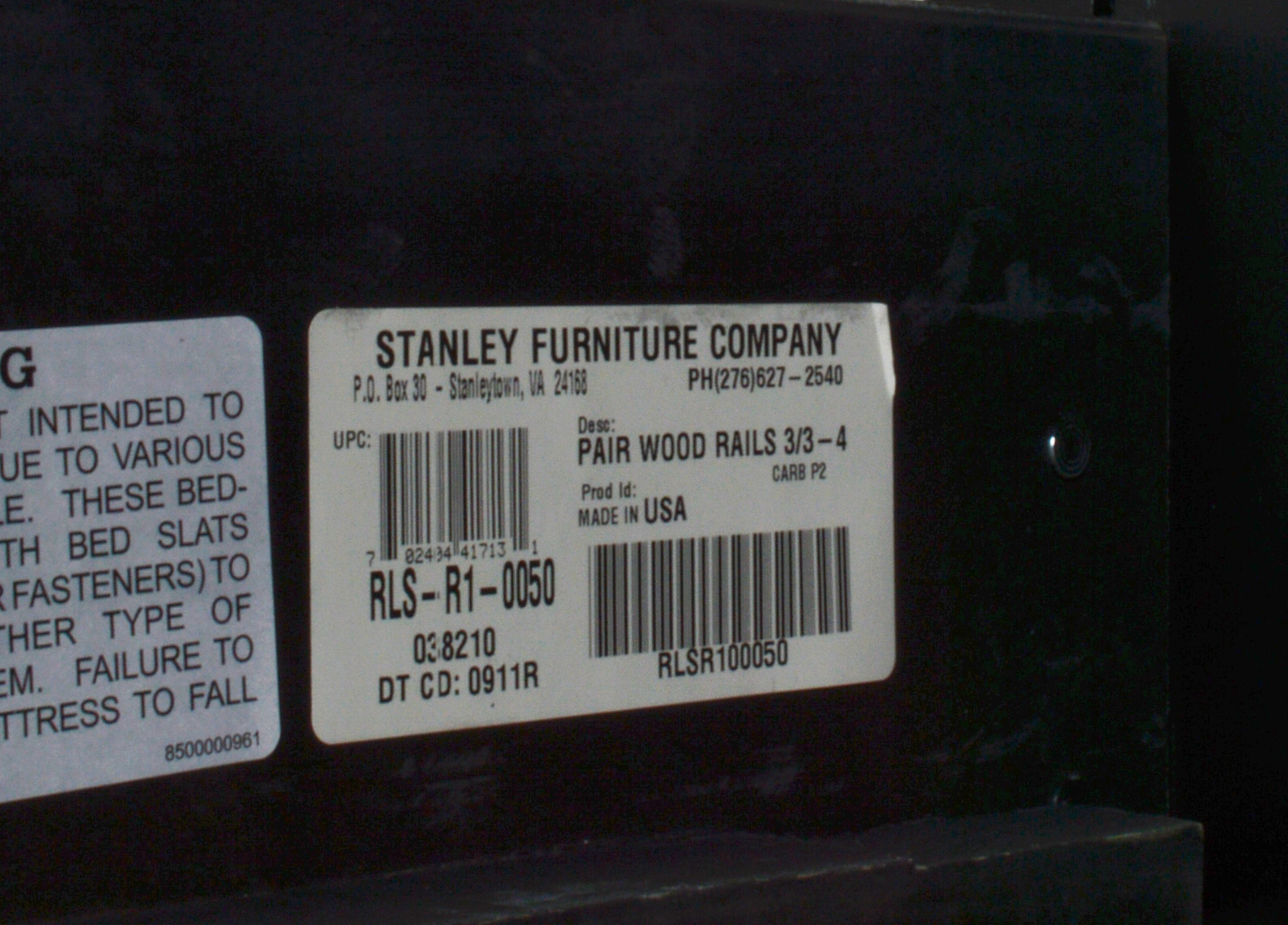 Youth Twin Panel Bed with Side Rails By Stanley Furniture