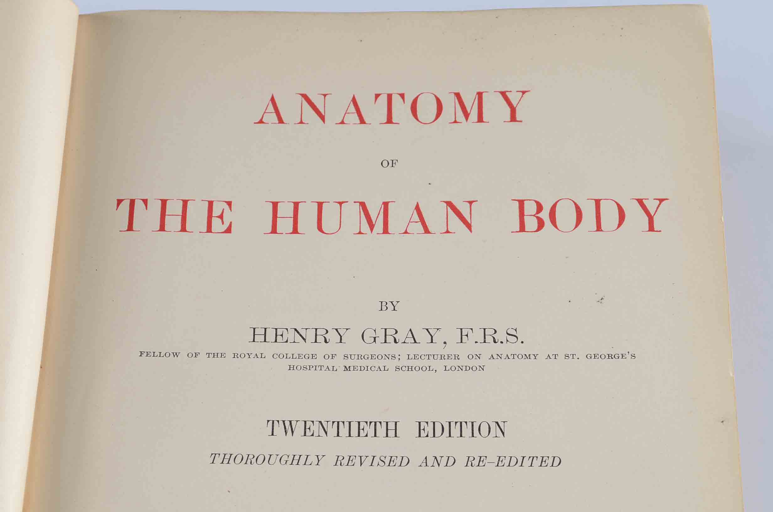 1918 Hardcover Edition of "Anatomy of The Human Body"