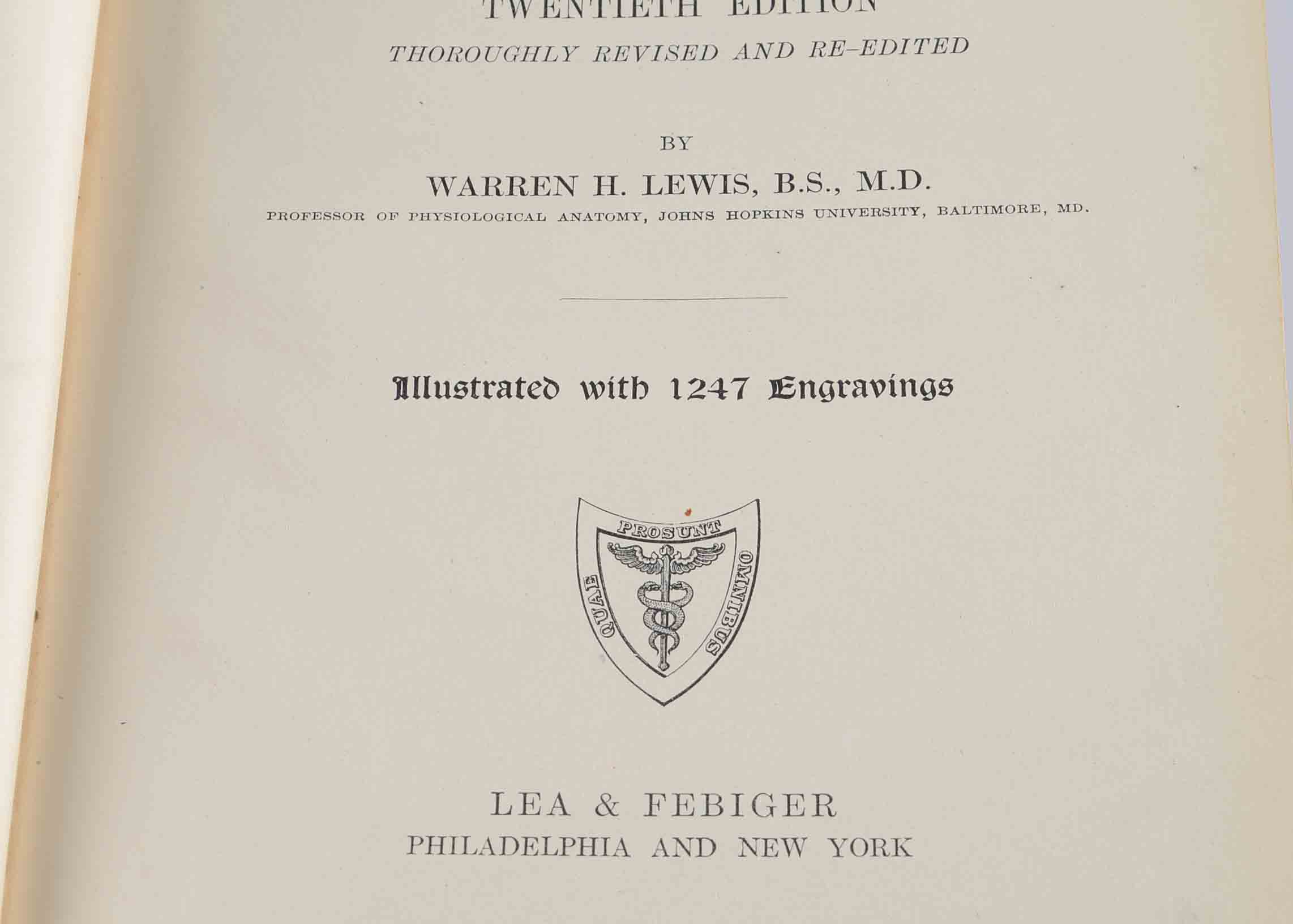 1918 Hardcover Edition of "Anatomy of The Human Body"