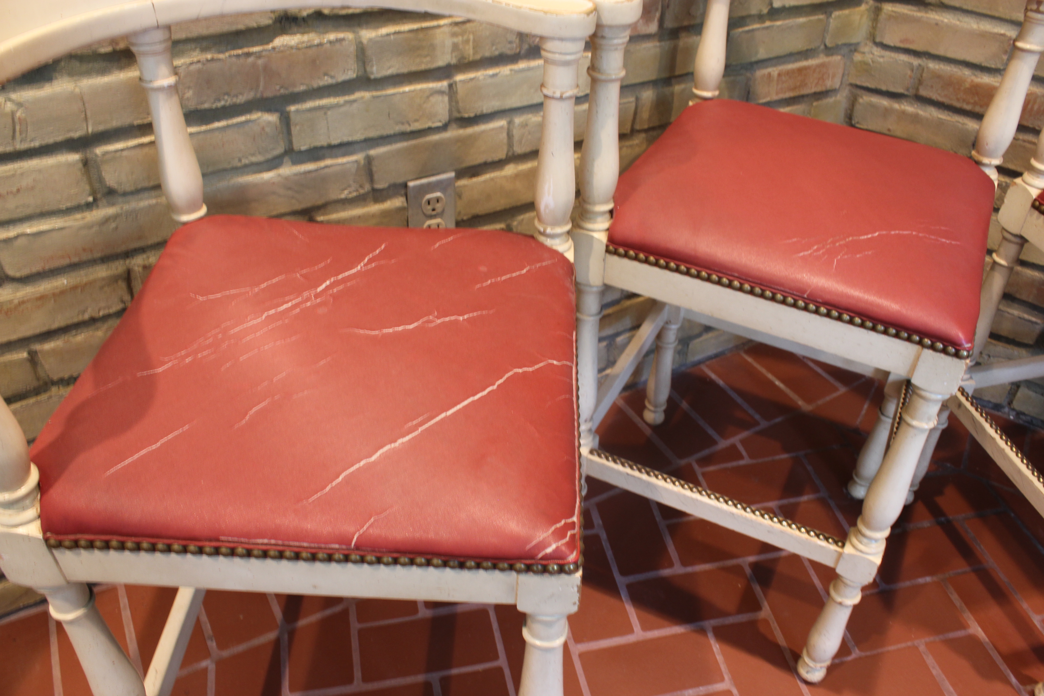 Set of Four French Country Style Bar Stools