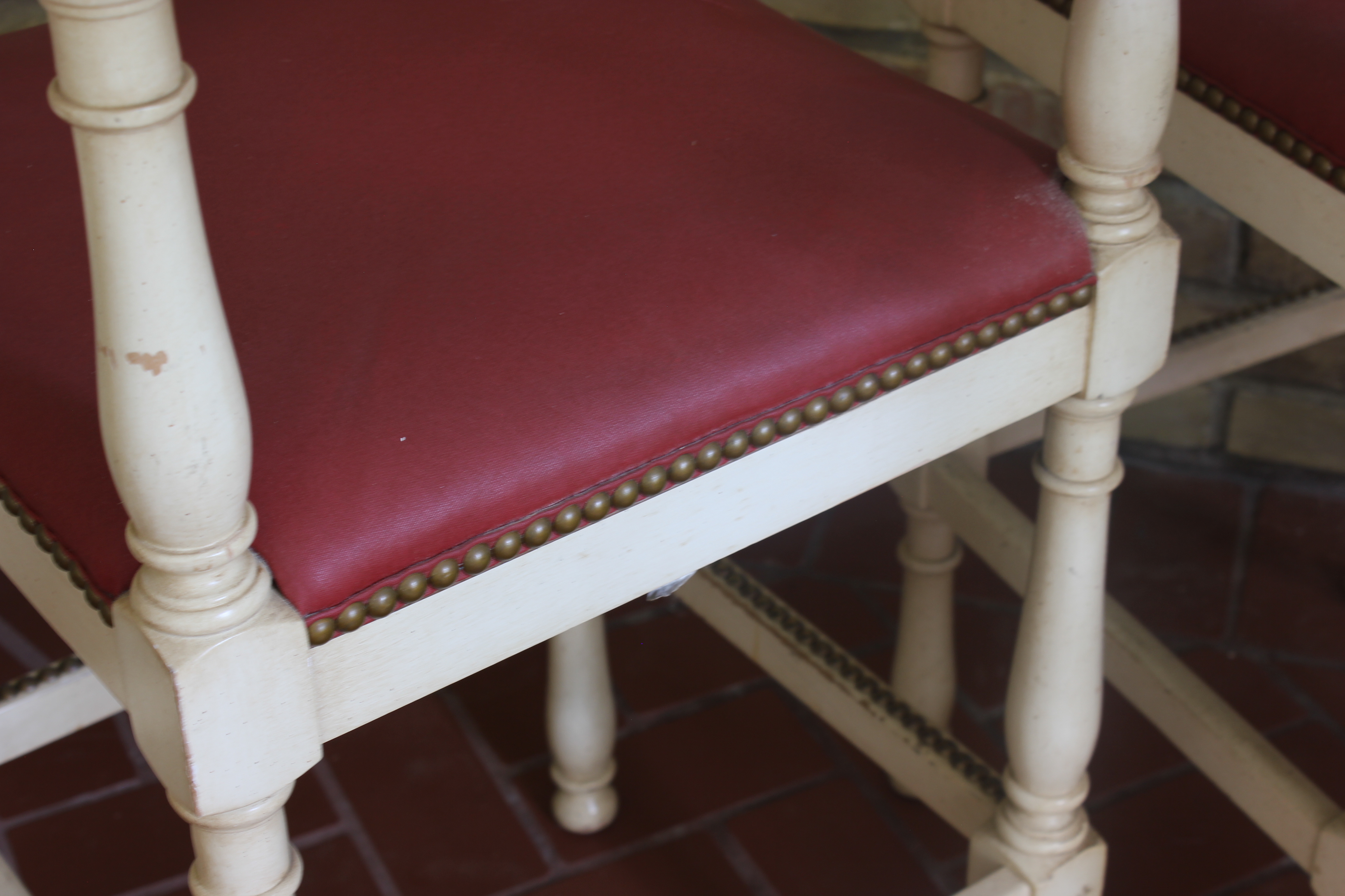 Set of Four French Country Style Bar Stools