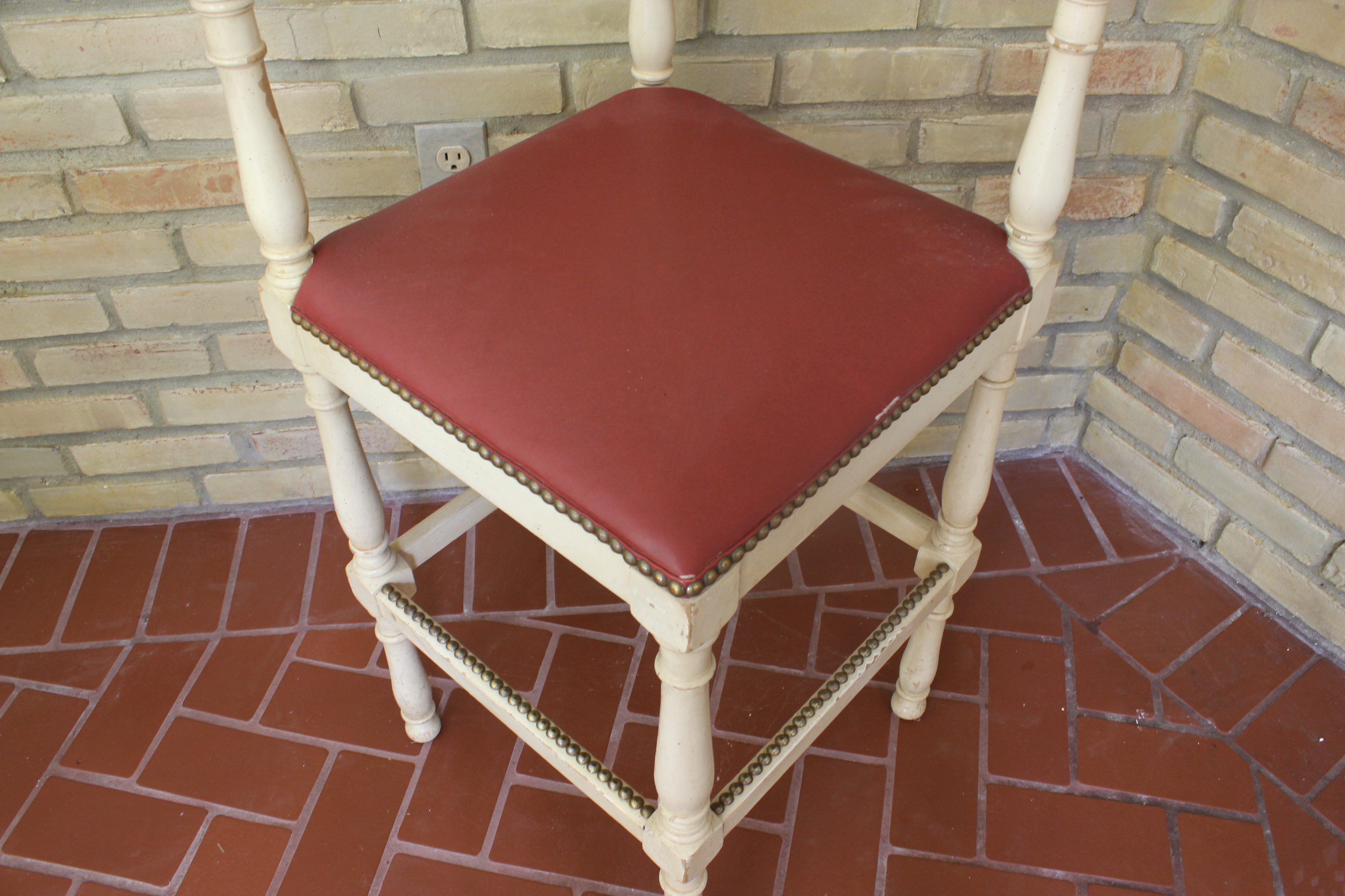 Set of Four French Country Style Bar Stools