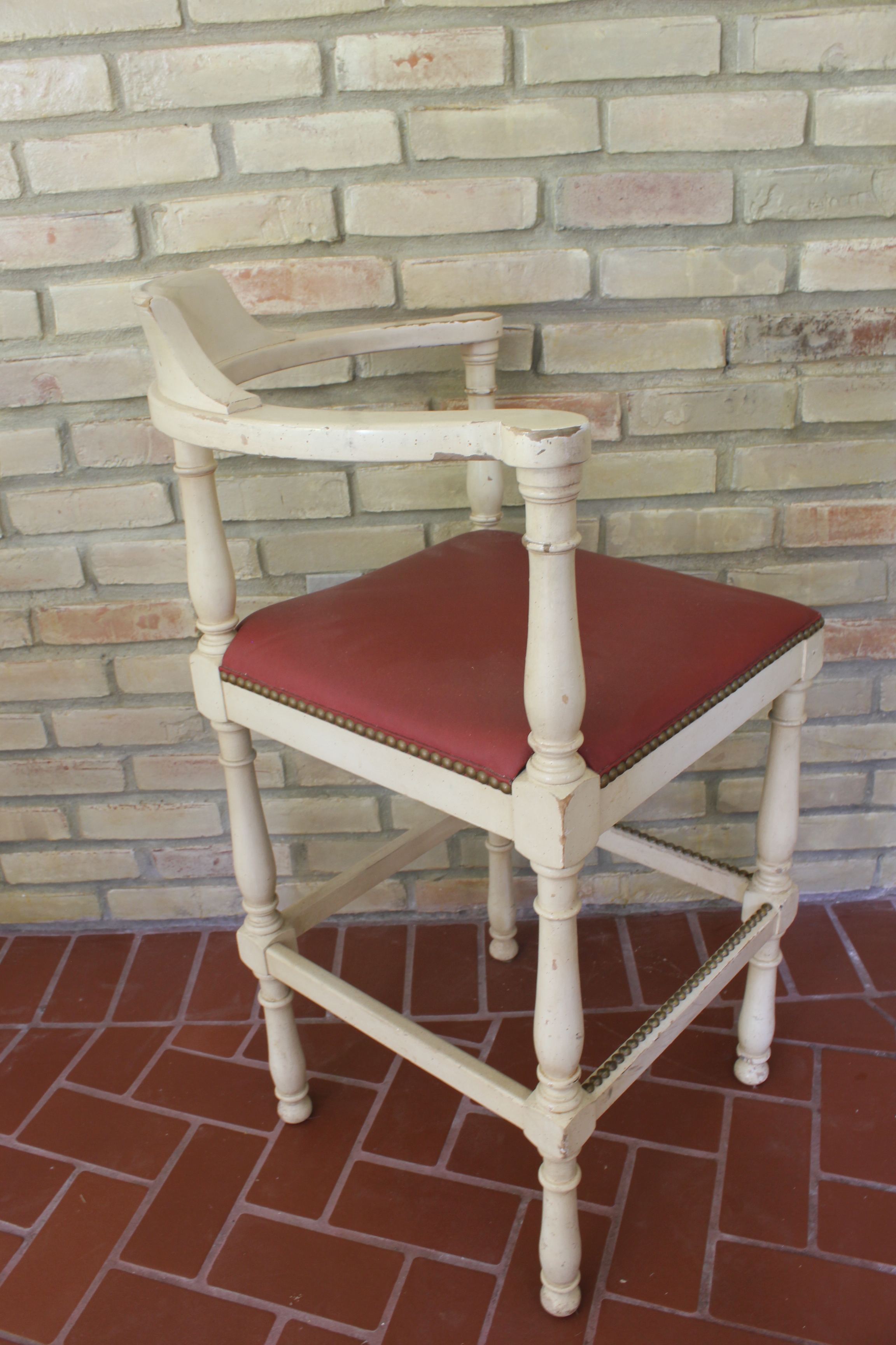 Set of Four French Country Style Bar Stools