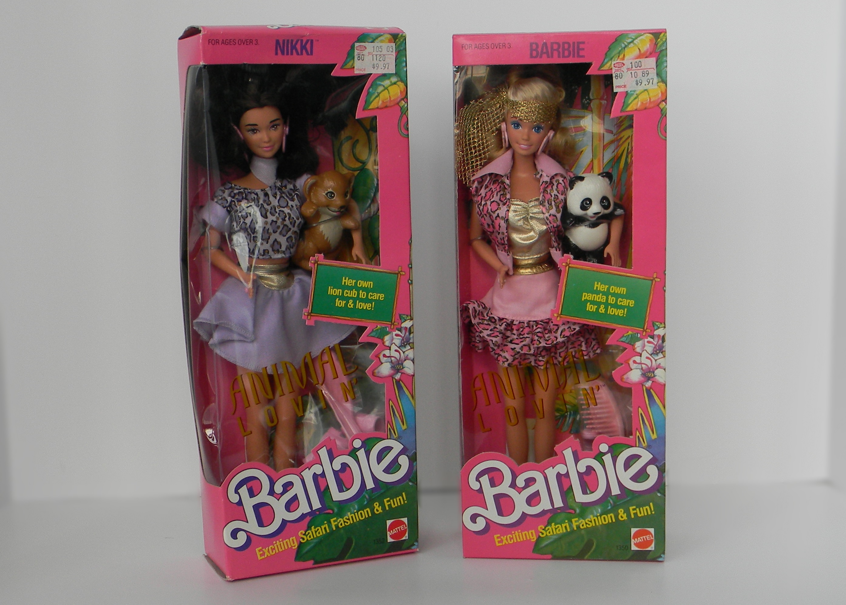 Vintage 1988 Animal Lovin' Barbie and Nikki Dolls