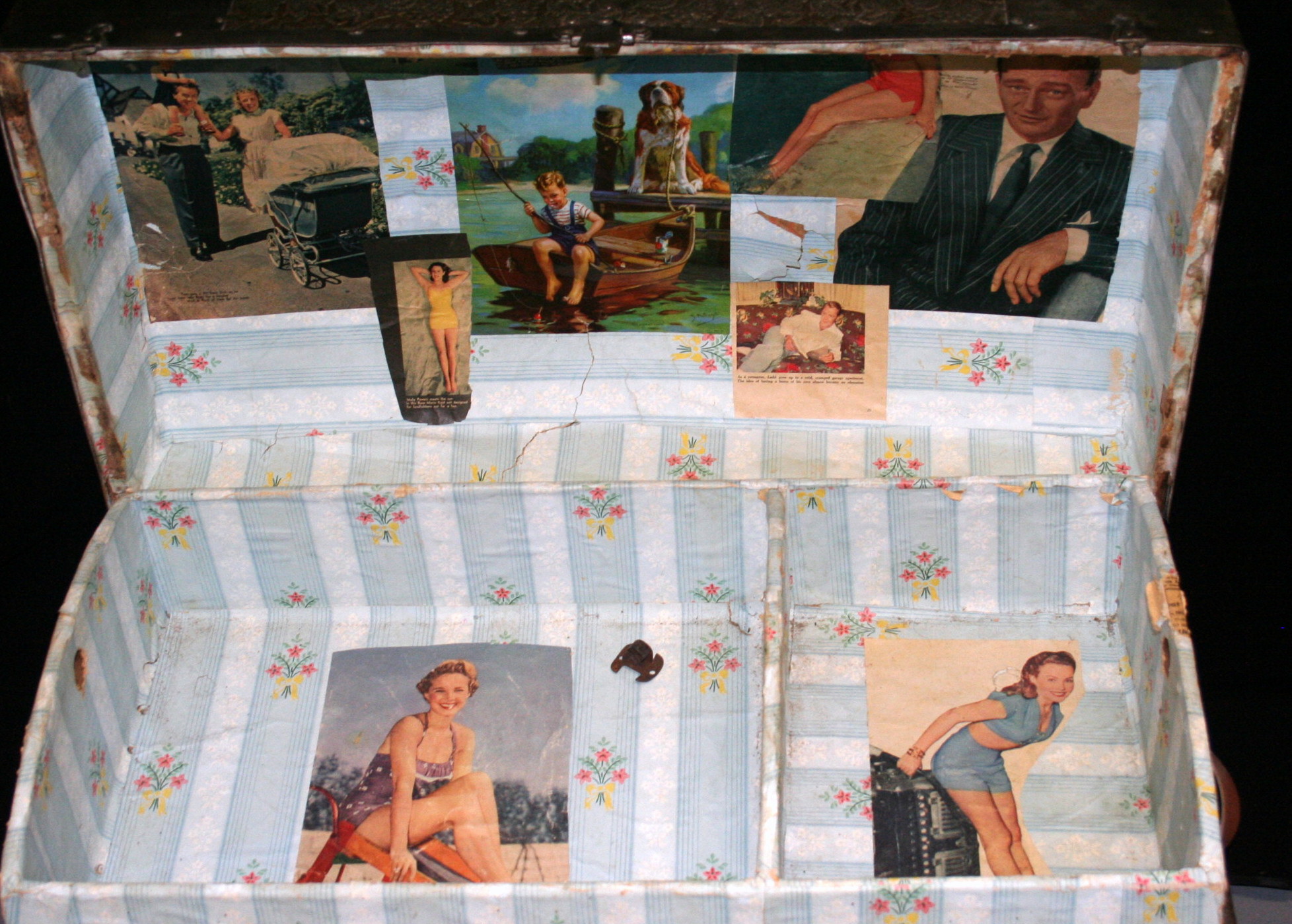 Antique Dome-Top Steamer Trunk